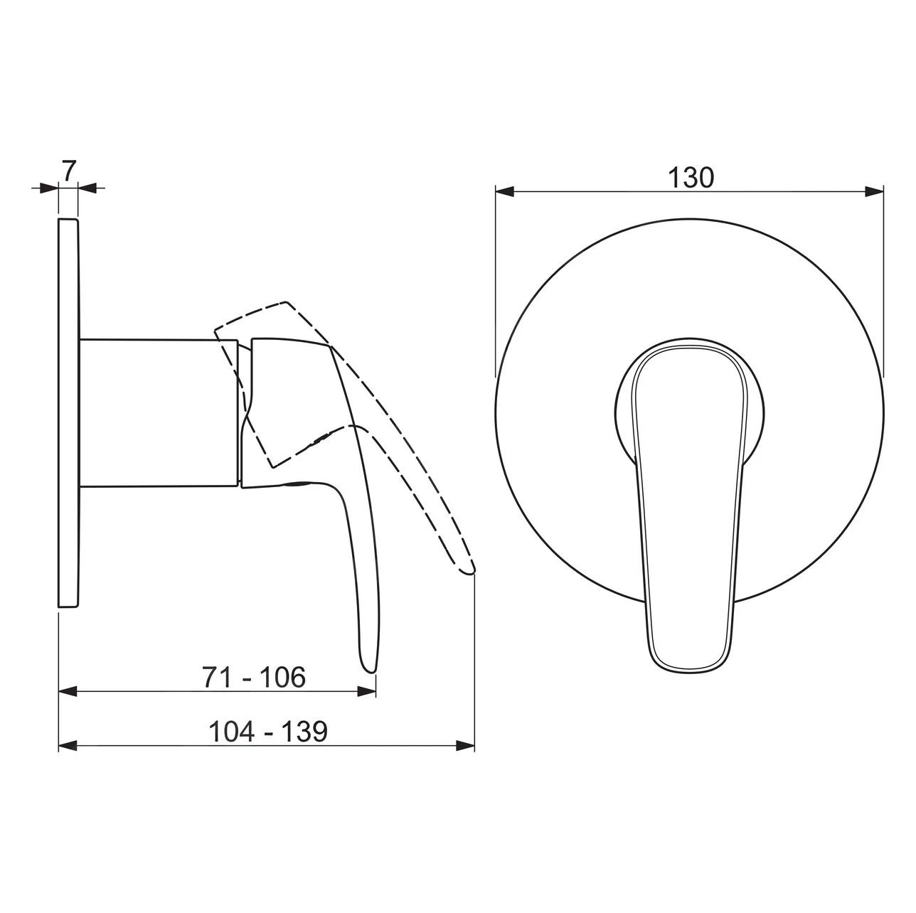 Hansa Pinto - Inbouw Douchekraan, Chroom 45179183 4 Hansa Pinto - Inbouw Douchekraan, Chroom 45179183 - Afbeelding 2