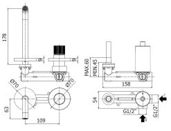 Paffoni Jo - Inbouw Wastafelkraan Incl. Inbouwdeel, 2-gats, Mat Zwart JO105NO70 -BadderenMetVoordeel 01eac232aac8214e27e9127b
