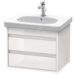 Duravit Ketho - Wastafelonderkast 480x600x455 Mm, 2 Laden, Glanzend Wit KT665002222