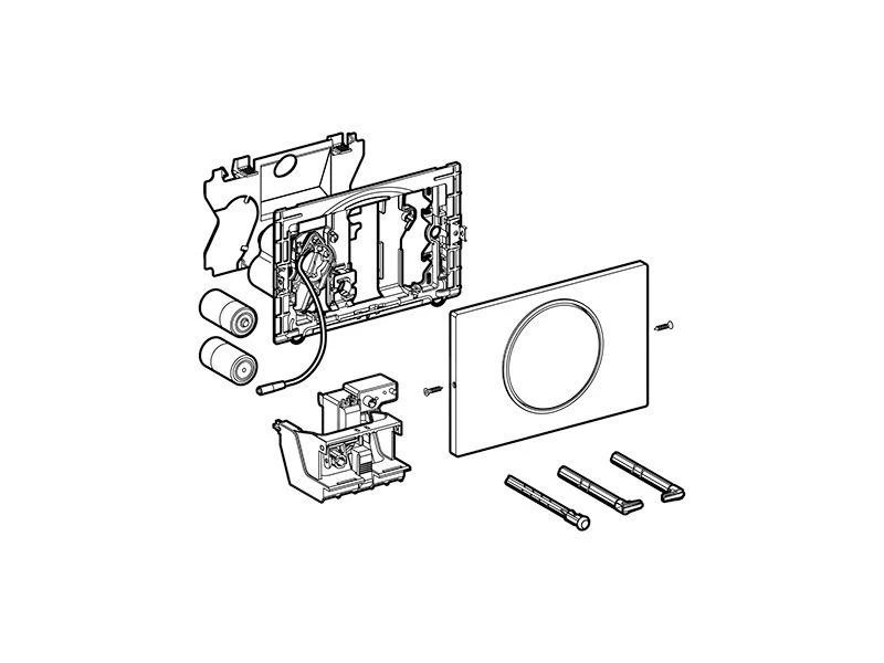 Geberit Sigma10 - Wc-besturing Met Elektronische Spoelactivering, Batterijvoeding, Radiografisch, Geborsteld Rvs 115.869.SN.5 4 Geberit Sigma10 - Wc-besturing Met Elektronische Spoelactivering, Batterijvoeding, Radiografisch, Geborsteld Rvs 115.869.SN.5 - Afbeelding 2