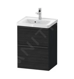 Duravit D-Neo - Wastafelonderkast Met Wastafel, 625x484x400 Mm, 2 Laden, Black Oak DE0146016160000