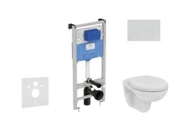 Ideal Standard ProSys - Toiletset- Inbouwreservoir, Closet, WC-zitting Eurovit, Oleas M2 Bedieningsplaat, Rimless, SoftClose, Mat Chroom ProSys120M SP50