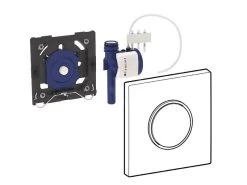 Geberit Spoelsystemen - Urinoirstuursysteem Met Pneumatische Spoelactivering, Bedieningsplaat Type 10, Wit/chroom 116.015.KJ.1 -BadderenMetVoordeel 0a0dcfdf702b434a24b46371