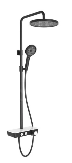 Kielle Aura - Doucheset Met Thermostaatkraan, 260 Mm, 3-jets, Zwart/wit 20602004