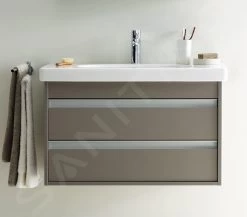 Duravit Ketho - Wastafelonderkast 480x800x475 Mm, 2 Lades, Glanzend Wit KT642902222 -BadderenMetVoordeel 0e3f9c16f06f8f484bea914b
