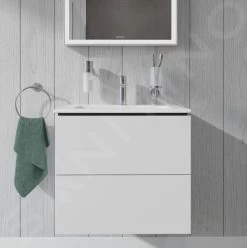 Duravit L-Cube - Wastafelonderkast Compact, 550x620x391 Mm, 2 Laden, Glanzend Wit LC625602222 -BadderenMetVoordeel 0f5bf93f722973778b183da0