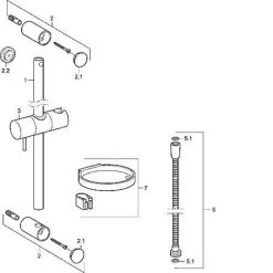 Hansa Viva - Douchestang 600 Mm, Chroom 44140100 -BadderenMetVoordeel 0fa4261a5255f873741b755f