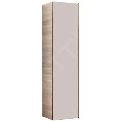 Geberit Citterio - Hoge Badkamerkast 1600x400 Mm, Glanzend Grijsbruin/eik Beige 500.554.JI.1