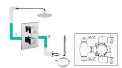 Paffoni Light - Inbouwkraan, Voor 2 Uitgangen, Chroom LIG018CR -BadderenMetVoordeel 1371af58e20b6c189fa41703