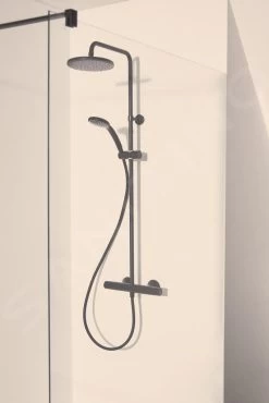 Ideal Standard CeraTherm - Doucheset T25 Met Thermostaatkraan, 200 Mm, 1-jet, Zwart A7545XG -BadderenMetVoordeel 15b58932cb75ec3966a7573e