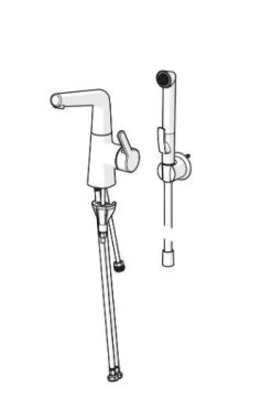 Hansa Designo - Wastafelkraan Met Draaibare Uitloop En Uittrekbare Handdouche, Chroom 51342201 -BadderenMetVoordeel 192e600f66861d88b1f748a3