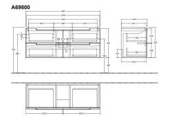 Villeroy & Boch Subway 2.0 - Wastafelkast, 1287x520x449 Mm, Mat Wit A69800MS -BadderenMetVoordeel 19b392720fe253e32a5f67bf