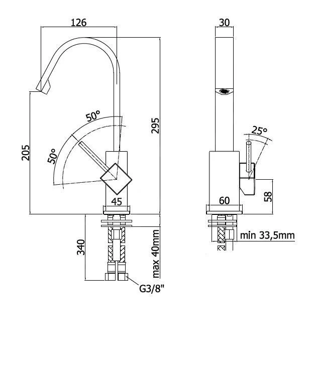 Paffoni Level - Wastafelkraan, Chroom LEA878CR 4 Paffoni Level - Wastafelkraan, Chroom LEA878CR - Afbeelding 2