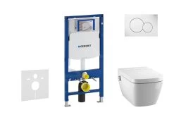 Geberit Duofix - Set Voorwandinstallatie, Toilet En Zittingen Tece One, Bedieningspaneel Sigma01, Rimless, SoftClose, Alpine Wit 111.300.00.5 NT1