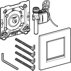 Geberit Spoelsystemen - Urinoirstuursysteem Met Pneumatische Spoelactivering Type 30, Mat Chroom/glanzend Chroom 116.017.KN.1 -BadderenMetVoordeel 1c701bdf12779da99d3125b7