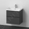 Duravit D-Neo - Wastafelonderkast Met Wastafel, 634x625x452 Mm, 2 Laden, Grafiet Mat DE012004949 -BadderenMetVoordeel 1c7f81c20f3837f5fd0027b0