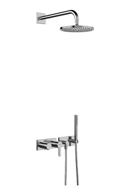 Hansa Designo - Doucheset 220 Met Afdekset Voor Douchekraan, Met Omstelkraan Voor 2 Functies, Chroom 44870041