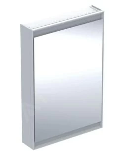 Geberit ONE - Spiegelkast Met LED-verlichting, 600x900x150 Mm, Scharnieren Links, Aluminium 505.810.00.1