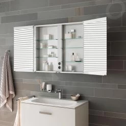 Keuco Royal Match - Spiegelkast Met LED-verlichting, 1000x700x160 Mm, Zilver Geanodiseerd 12803171311 -BadderenMetVoordeel 2db203b2d62802827fd66155 1