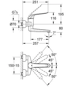 Grohe Euroeco Special - Wastafelkraan Met Hendel, Chroom 32773000 -BadderenMetVoordeel 2dbc944cb12de4c25a31360f