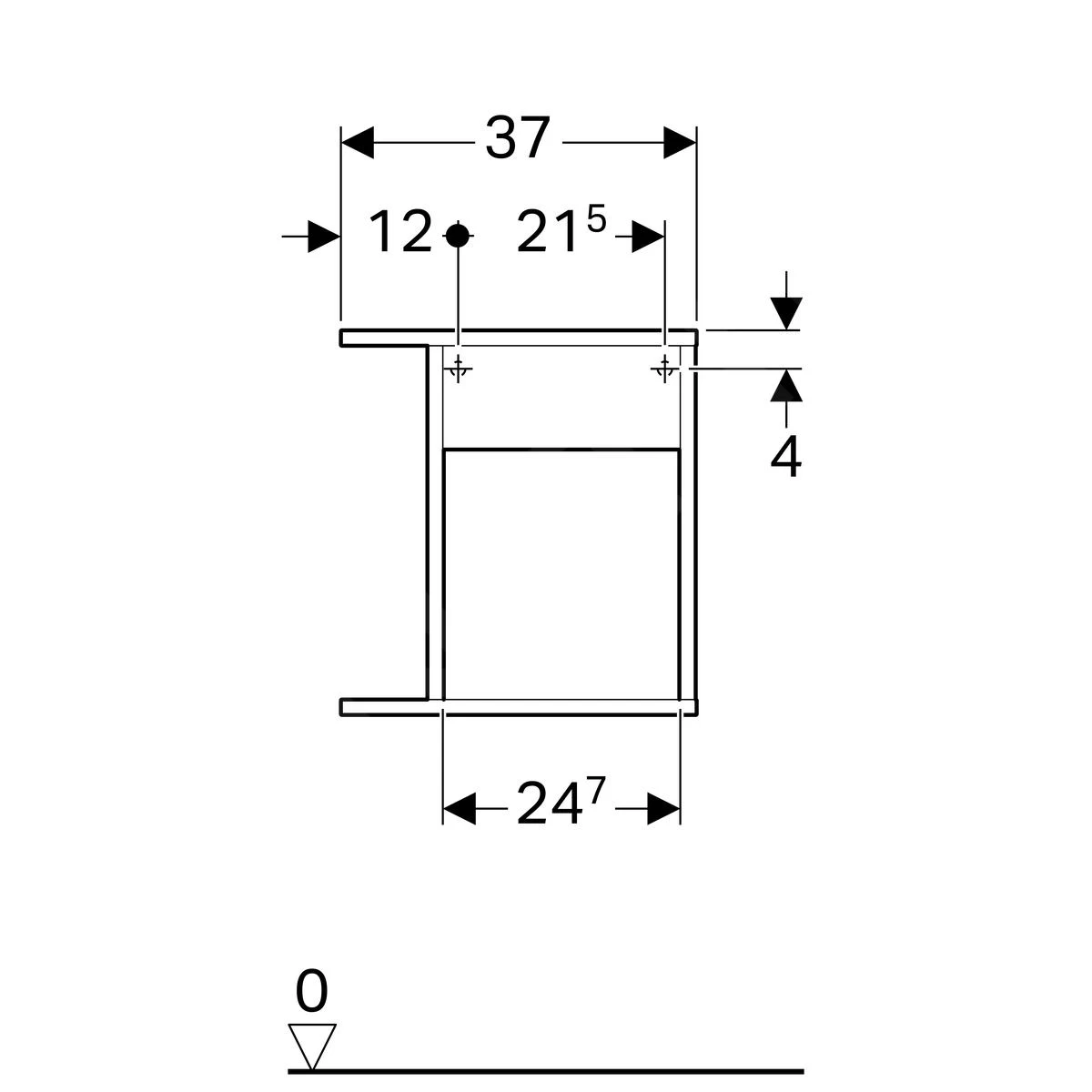 Geberit ICon Xs - Zijelement Met Opbergvak, 370x400x273 Mm, Platina Hoogglans 840239000 4 Geberit ICon Xs - Zijelement Met Opbergvak, 370x400x273 Mm, Platina Hoogglans 840239000 - Afbeelding 2