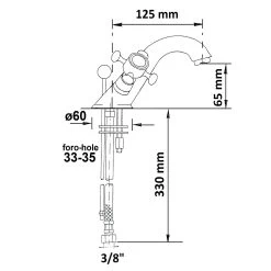 Sapho Reitano Rubinetteria Antea - Wastafelkraan Met Waste, Chroom 3171 -BadderenMetVoordeel 3327776893962c777fdbb1c3