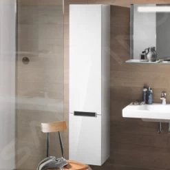 Villeroy & Boch Subway 2.0 - Hoge Badkamerkast, 1650x370x350 Mm, Scharnieren Rechts, Mat Wit A71000MS -BadderenMetVoordeel 33e01cd827e334bc522847a3