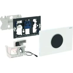 Geberit Sigma10 - Bedieningsplaat, Elektronisch, Dual Flush Spoeling, Netvoeding, Glanzend Chroom/mat Chroom 115.907.KH.1 -BadderenMetVoordeel 343baf40358747fd0f38e096