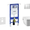 Geberit Duofix - Inbouwreservoir Voor Hangend Toilet Met SIGMA30 Bedieningsknop, Mat Chroom/chroom + Tece One - Hangend Douche-wc En Wc-bril, Rimless, SoftClose 111.355.00.5 NT7 -BadderenMetVoordeel 3f3fdfbe092771b5f90c3182