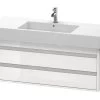 Duravit Ketho - Wastafelonderkast 480x1200x455 Mm, 2 Laden, Glanzend Wit KT664202222 -BadderenMetVoordeel 4221d75210363bfe64b9ea67