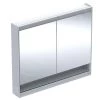 Geberit ONE - Spiegelkast Met LED-verlichting, 1050x900x150 Mm, 2 Deuren, Met Nis, Aluminium 505.834.00.1 -BadderenMetVoordeel 4ac037d1556a8e8ea65a53dc