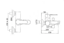 Paffoni Blu - Badkraan Met Handdouche Set, Chroom BLU023CR -BadderenMetVoordeel 512f53430938573309ec3005