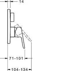 Hansa Primo - Inbouw Badkraan, Met Omstelkraan Voor 2 Functies, Chroom 89903003 -BadderenMetVoordeel 51484951de1ae680d0e7b082