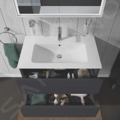 Duravit L-Cube - Wastafelonderkast 550x820x481 Mm, 2 Laden, Grafiet Mat LC624104949 -BadderenMetVoordeel 53fe863c3f41947f21bef447