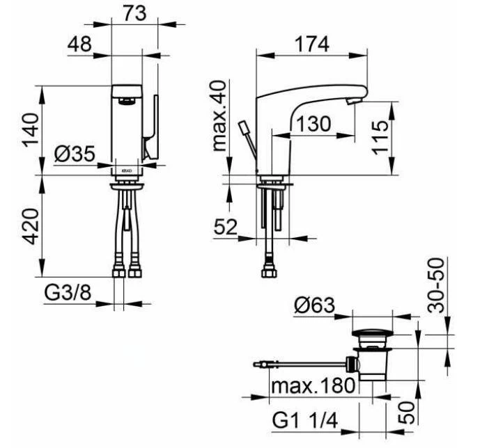 Keuco Elegance - Wastafelkraan Met Afvoergarnituur, Chroom 51602010000 4 Keuco Elegance - Wastafelkraan Met Afvoergarnituur, Chroom 51602010000 - Afbeelding 2