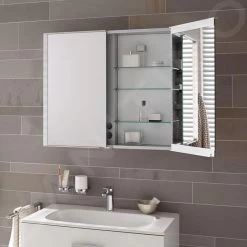 Keuco Royal Match - Spiegelkast Met LED-verlichting, 1000x700x160 Mm, Zilver Geanodiseerd 12803171311 -BadderenMetVoordeel 567714d8181f01f906377373 1