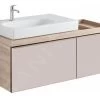 Geberit Citterio - Wastafelonderkast 750 Mm, Met Bijzetplank, Glanzend Glas/taupe/licht Eiken 500.562.JI.1 -BadderenMetVoordeel 575f7621726b6d9238bca8e5
