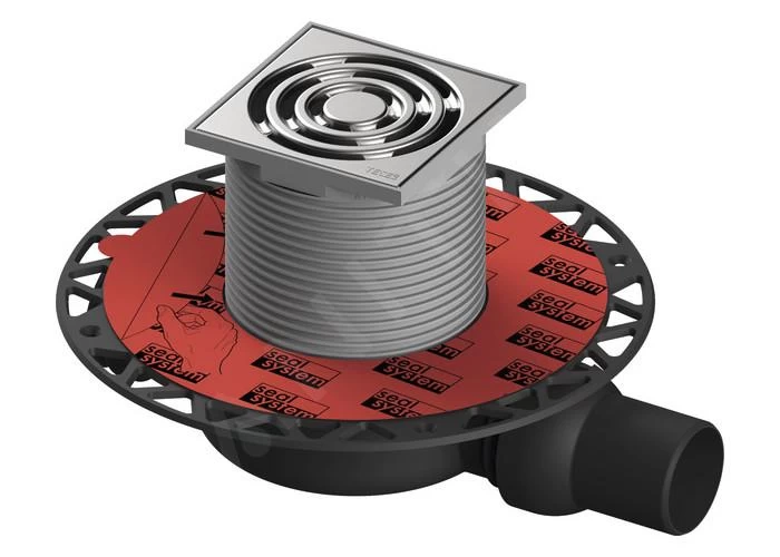 Tece Douchegoten - Afvoerset Horizontaal, Verlaagd, 100x100 Mm, Rvs/kunststof 3601100 3 Tece Douchegoten - Afvoerset Horizontaal, Verlaagd, 100x100 Mm, Rvs/kunststof 3601100