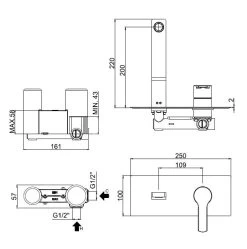 Paffoni West - Inbouw Wastafelkraan Met Inbouwdeel, Chroom WS105CR -BadderenMetVoordeel 59ce10055be1ec0a873d3cdc