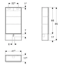 Geberit Selnova Square - Spiegelkast 850x418x176 Mm, 2 Deuren, Mat Lava 501.412.JK.1 -BadderenMetVoordeel 5c2afd365174c37f95983d99