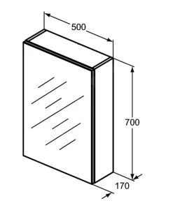 Ideal Standard Mirror&Light - Spiegelkast Met LED Verlichting En Inlegplank, 500x700 Mm, Aluminium T3428AL -BadderenMetVoordeel 5d30db4f7bd19761bcd2b61b