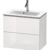 Duravit L-Cube - Wastafelonderkast Compact, 550x620x391 Mm, 2 Laden, Glanzend Wit LC625602222 -BadderenMetVoordeel 5d75f7196a5c35c317ca5c59
