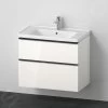 Duravit D-Neo - Wastafelonderkast Met Wastafel, 800x650x480 Mm, 2 Laden, Glanzend Wit DE012102222