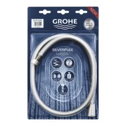 Grohe Slangen - Doucheslang Silverflex Longlife, 1000 Mm, Chroom 26334000 -BadderenMetVoordeel 61e94d5a895c56cb683062f7