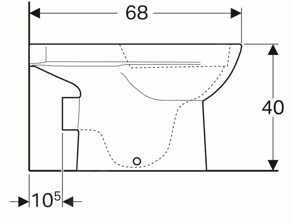 Geberit Selnova - Staande Toiletpot, Afvoer Achteraan, 680x360 Mm, Rimfree, Wit 500.285.01.1 6 Geberit Selnova - Staande Toiletpot, Afvoer Achteraan, 680x360 Mm, Rimfree, Wit 500.285.01.1 - Afbeelding 4