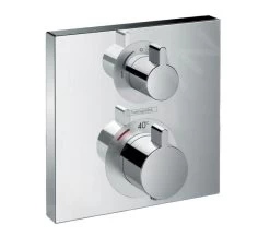 Hansgrohe Ecostat Square - Afdekset Voor Thermostaat Met Met Stopkraan, 2 Functie, Chroom 15714000