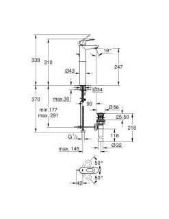 Grohe BauLoop - Wastafelkraan Voor Waskom, Met Waste, Chroom 32856000 -BadderenMetVoordeel 6a715a085ebb26281c2bd3ef