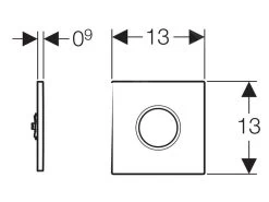 Geberit Spoelsystemen - Wc-besturing Met Elektronische Spoelactivering, Bedieningsplaat Type 01, Batterijvoeding, Chroom 116.031.21.5 -BadderenMetVoordeel 6d40fcf6458a6724fc965035