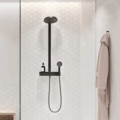 Hansgrohe Pulsify S - Douchesysteem 260 Met Thermostaatkraan ShowerTablet Select 400, 2 Straalsoorten, EcoSmart, Mat Zwart 24241670 -BadderenMetVoordeel 6d67f69571659de0ea13fe31