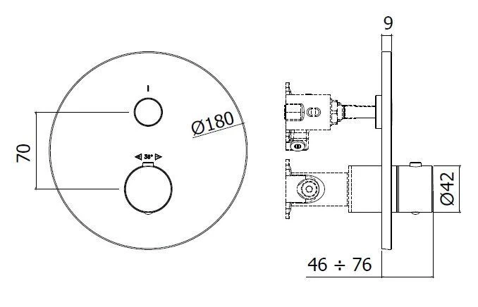 Paffoni Compact Box - Inbouw Thermostatische Douchekraan, Mat Wit CPT013BO 4 Paffoni Compact Box - Inbouw Thermostatische Douchekraan, Mat Wit CPT013BO - Afbeelding 2